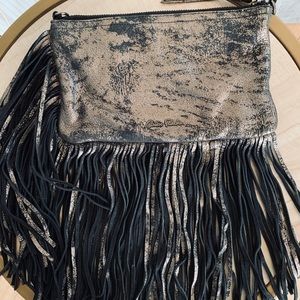 Carlos Falchi Suede Fringe Handbag